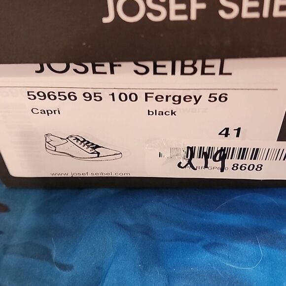 Men's Black Leather Casual Shoes Josef Seibel size eu 41(8)US NIB - Picture 5 of 9